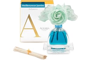 AGRARIA AirEssence Flower and Reed Diffuser Set, Hand Crafted Sola Flower Botanical Home Fragrance Diffuser, Scented Oil Reed Diffuser, Flower and Reed Diffuser Gift Set for All Occasions