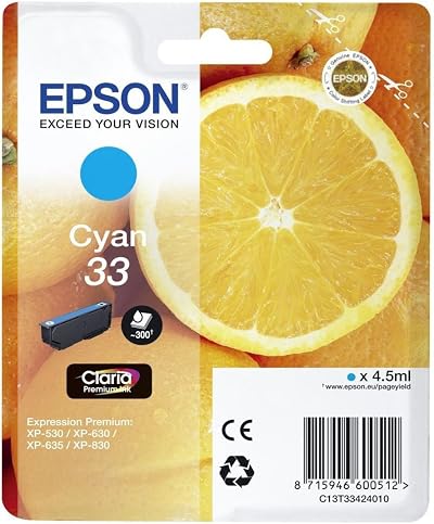 Epson 334 Cyan Standard Original Inkjet Cartridge C13T33424022