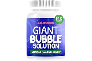 Giant Bubble Solution | Giant Bubble Wand | 100% Kids Safe Refill Solution Powder for All Bubble Toys, Wands and Outdoor Fami