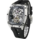 FORSINING Men's Automatic Watch with Mechanical Movement, Skeleton Dial