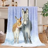 Donkey Blanket Donkey Throw Blanket Super Soft Plush Flannel Fleece Bedding Gifts for Boys Girls Men Women Lovers Adults Stuff for Couch Sofa Bed Room Decor 40"X50"