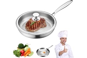 Tipanexi Titanium Pan Pro with Lid, Titaniums Frying Pan for Cooking Non Stick, Durable Scratch-Resistant Non Stick Titaniums