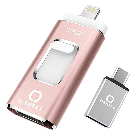 QARFEE - Universal 32GB Flash Drive, LUV-Share USB Stick Micro USB Memory Stick Externer Speicher Disk kompatibel mit iPhone/