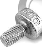 QWORK 4Pcs M10 Eye Bolts 200KG 304 Stainless Steel Lifting Ring Eye Bolts view 4
