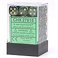 Chessex Dice DND Dice Set-Chessex D&D Dice-12mm Scarab Jade and Gold Plastic Polyhedral Dice Set-Dungeons and Dragons Dice Includes 36 Dice – D6, Various (CHX27815)