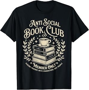 Introvert Books Club Member Coffee Book Lovers Vintage T-Shirt