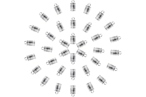 arricraft 100PCS 304 Stainless Steel Cord Ends, Jewelry Making Caps, Glue-in Fasteners for Necklace Cord, Tassel, Leather Jewelry Making-4mm