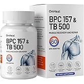 BPC 157 and TB 500 Capsules, supports muscle growth, tissue repair, strength, non-GMO, gluten-free, 60 Capsules