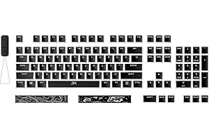 HyperX Pudding Keycaps 2 - Full Key Set - PBT - 112 Keys - Black