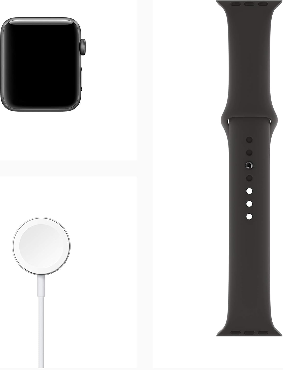 Amazon Com Apple Watch Nike Series 3 Gps 38mm Space Gray Aluminum Case With Black Sport Band Renewed