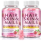 Hair Skin and Nails Gummies, Biotin (10,000mcg) Hair Skin and Nails Vitamins Supplement for Women, Men Supports Faster Hair Growth, Stronger Nails, Healthy Skin, 240 Count