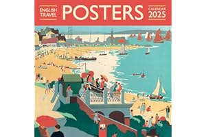English Travel Posters Wall Calendar 2025 (Art Calendar)