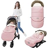 LAT Baby Warm Bunting Bag Universal,Extended and Removable,Stroller Sleeping Bag Cold Weather,Waterproof Toddler Footmuff