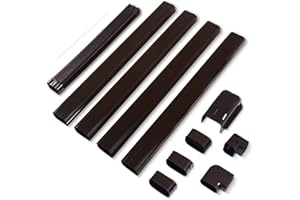 LyPrem Brown 16.5Ft Mini Split Line Set Cover 4" PVC Line Cover Kit for Mini Split and Central Air Conditioner & Heat Pump