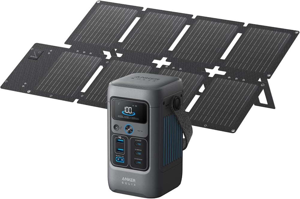 Anker SOLIX C200 DC Portable Power Station 60W Panel 192Wh LiFePO4 200W