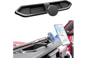 Utiiy Magnetic Phone Mount Holder Fit for 2018-2023 Jeep Wrangler JL JLU&Gladiator JT Car Dashboard Multi-Mount Phone Holder Dash Tray for 2023 Jeep JL/JT Accessories(2018-2023 4X4, Not for 4XE)