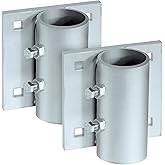 JYINCPED Stationary Dock Heavy Duty Hardware Side Leg Pipe Holder,Floating Dock Brackets Hardware,Dock Pipe Brackets Sleeve Holder for Pipe Pole Post,7/16" Holes for 3/8" Carriage Bolts
