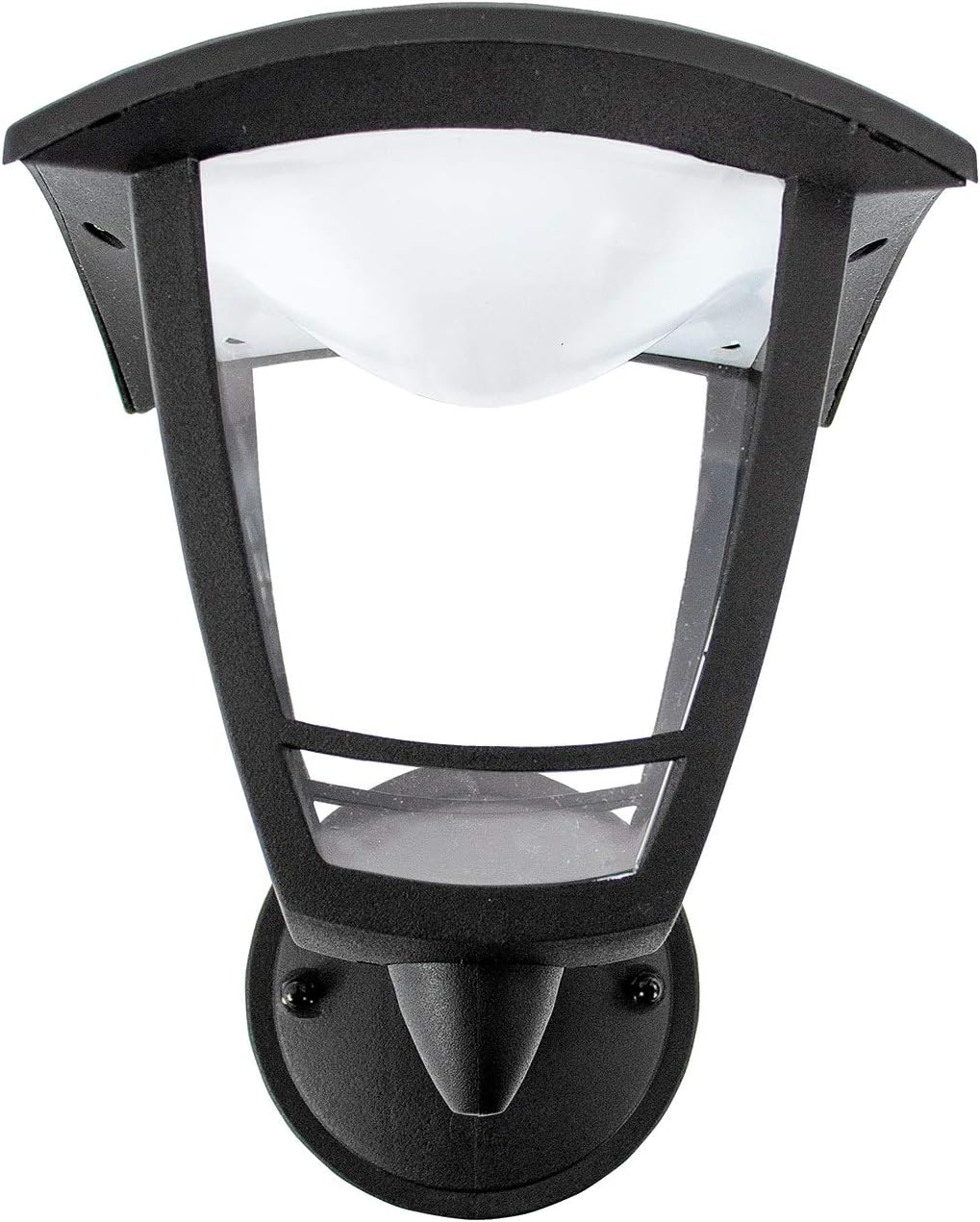 Luceco LED Bottom Arm Four Panel Coach Lantern, IP44 Rated, 8 W, Black Polycarbonate (PC) - Image 4
