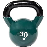 Fitvids All-Purpose Color Vinyl Coated Kettlebell, 25 Pounds