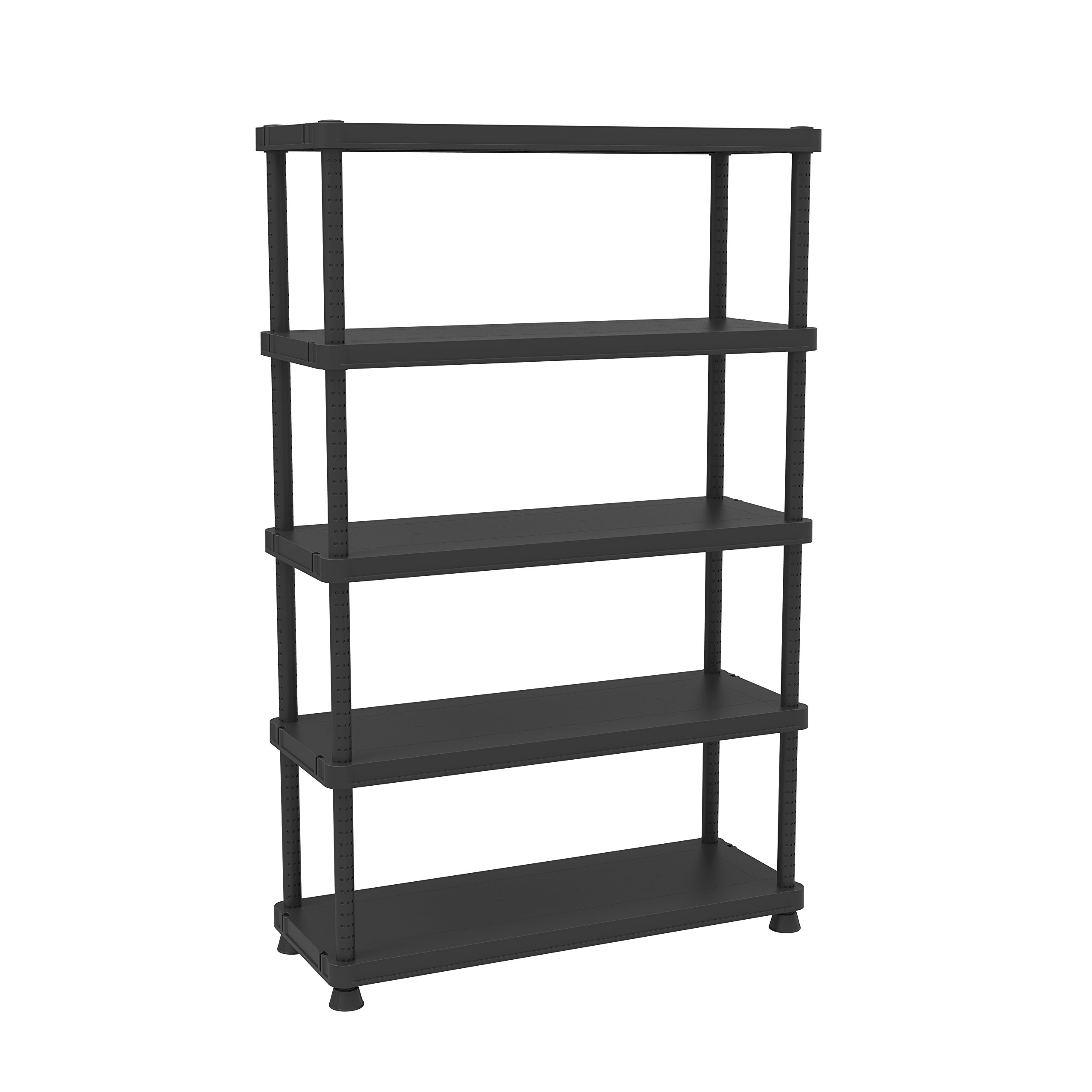 Terry, Scaffale 12045-5c, Modular Shelving with 5 Shelves. Color: Black, - 120x45x187.5 cm