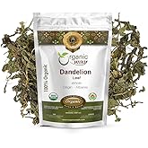 Organic Way Dandelion Leaf Whole (Taraxacum officinale) | Herbal Tea - European Wild-Harvest, Kosher Certified | Vegan, Non GMO & Gluten Free | USDA Certified | Origin - Albania (1Lbs | 16Oz)