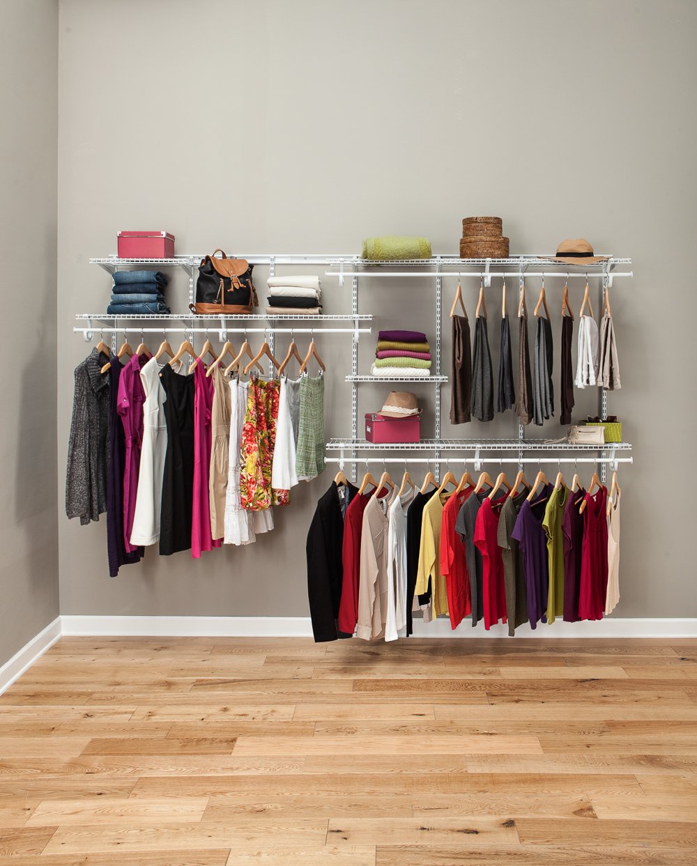 ClosetMaid 2091 ShelfTrack 7ft. to 10ft. Adjustable Closet Organizer