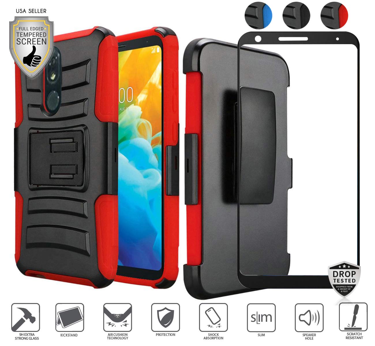 Best lg stylo case dual layer with screen protector