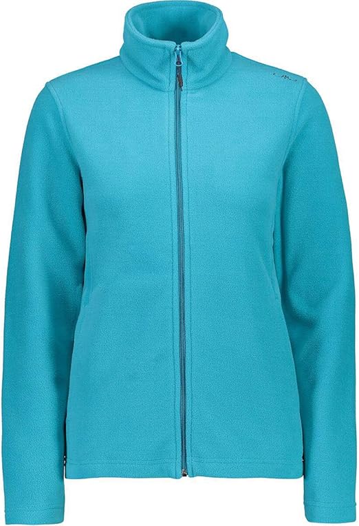 CMP Women's Fleece Jacket Turquoise Breathable Warming Abrasion Resistant, 00LD CURACAO