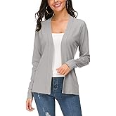 Urban CoCo Women's Long Sleeve Open Front Knit Cardigan Sweater
