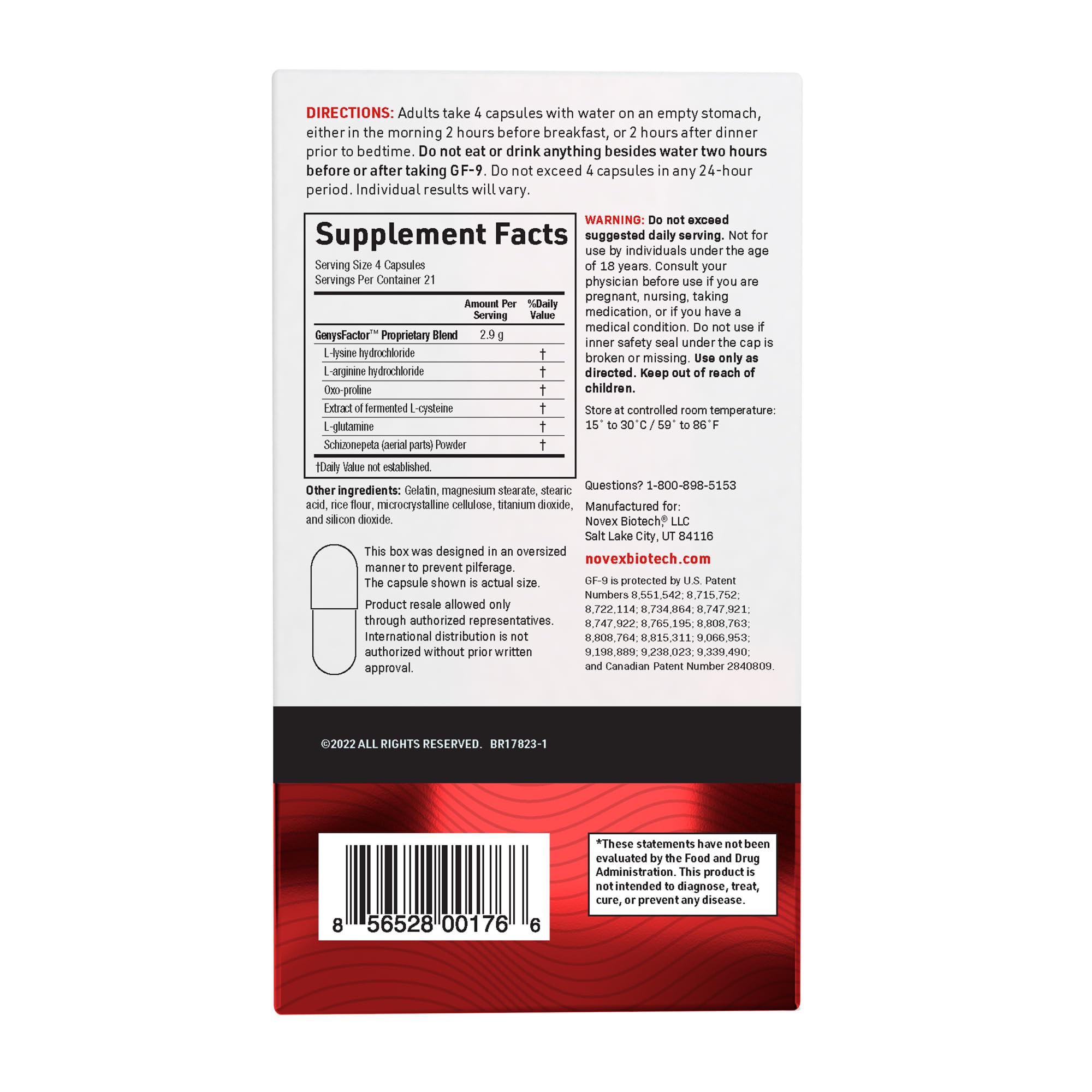 Novex Biotech Novex Biotech GF-9 – HGH Boosting Supplement for Men – Workout Complex for Men – Support Energy, Endurance, Sleep, 84 Ct (21-Day Supply)