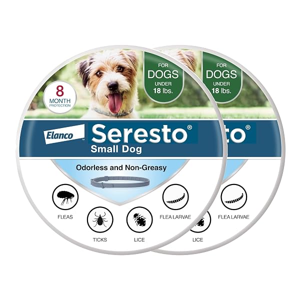SERESTO SMALL DOG VET-RECOMMENDED FLEA & TICK TREATMENT & PREVENTION COLLAR FOR DOGS UNDER 18 LBS. | 2 PACK