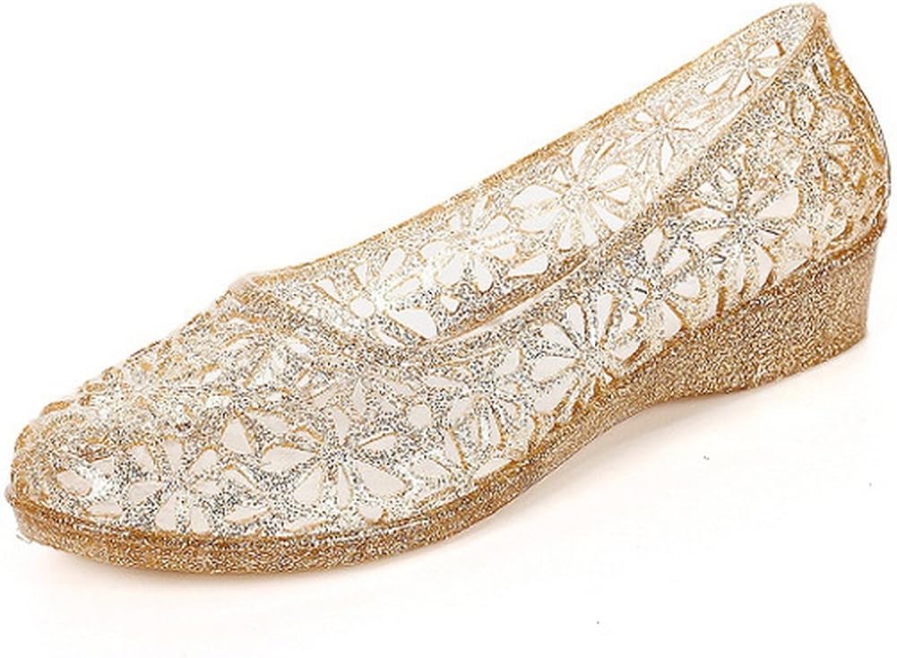 clear plastic flat shoes