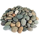 20lbs Natural River Rocks, 2-3 Inch - Smooth Unpolished Pebbles For Landscaping, Garden, Fish Tank, DIY Decor