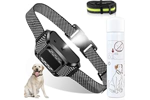WACNEM Citronella Bark Collar for Dogs [1* Spray Refill] Citronella Dog Collar, Level 3 Sensitivity Adjustable Spray Bark Collar, Safer Spray Dog Training Collar Suitability for L/M/S Dog Citronella Collar