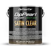 DipYourCar DipPearl Next Gen Satin Clear TopCoat Gallon &ndash; Peelable Satin Automotive Clear Coat for Plasti Dip, Performance Series, Pearls &amp; Metallic Powders &ndash; Protective Removable Sealer Spray for Cars, Wheels &amp; Custom Projects