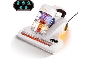 JIGOO Mattress Vacuum Cleaner, UV Bed Cleaner 500W 13Kpa Strong Suction, High Heating Tech, Deep Cleaning Bed Vacuum for Sofa