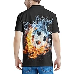 HUGS IDEA Fire Soccer Ball Print Men's Outdoor
