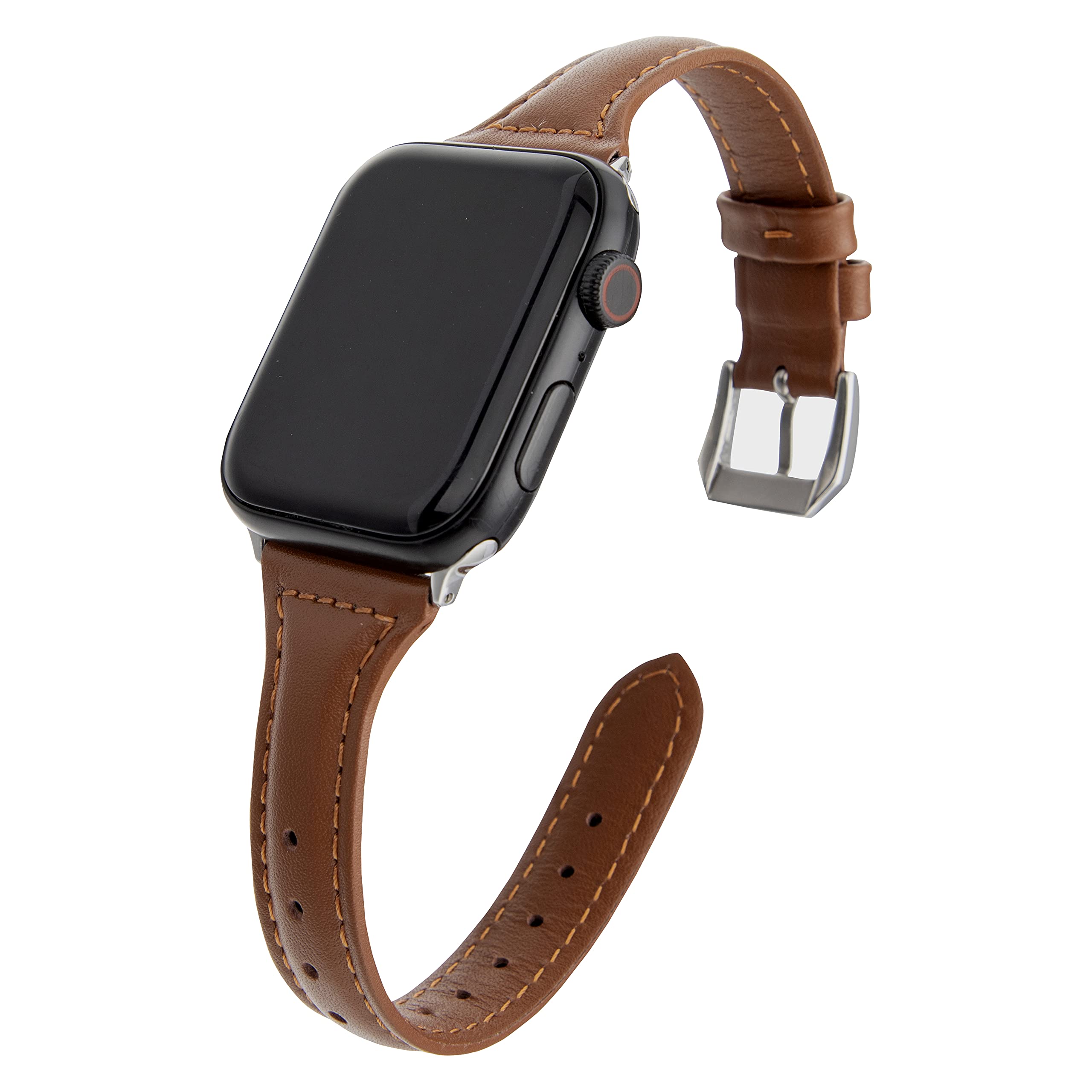 SEURE Leather Band Compatible with Apple Watch Strap 38mm 40mm 41mm 42mm 44mm 45mm,Women Men slim soft Bracelet Wristband for Series 8/7/6/5/4/3/2/1/SE — image 1