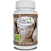 Garlic Extract 5000mg 200 Count Bottle of Softgels [1 bottle] by Total Natural