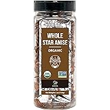 Soeos Organic Whole Star Anise 4 oz (114g), Whole Anise, Whole Chinese Star Anise Pods, Anise Seed Whole, Organic Star Anise 