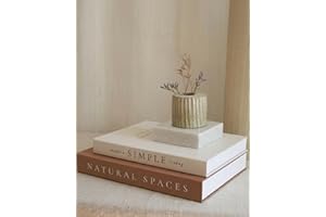 ZICOTO Beautiful Decorative Books - Set of 2 Boxes Enhance Your Coffee Table, Bookshelf or Mantel Shelf Decor - Aesthetic Fake/Faux Books for Modern Home Decoration, Photo Storage and as a Keepsake Box