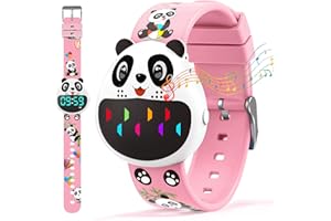 YIHEE Potty Training Watch Timer for Toddler Boys & Girls, USB Rechargeable Training Potty Watch with Countdown, Alarm Clocks, Flashing Lights and Music, Waterproof Potty Reminder Watches for Kids - Pink