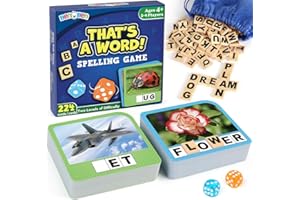 BenBen Spelling Games with 224 Flashcards, 2-4 Players, Learning Games for Kids Ages 4-8, Educational Autistic Toys for Kinde