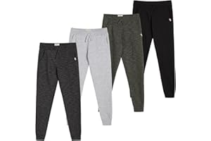 Weatherproof Vintage Boys Athletic Sweatpants - 4 Pack Athletic Basic Fleece Jogger Track Pants for Boys (4-20)