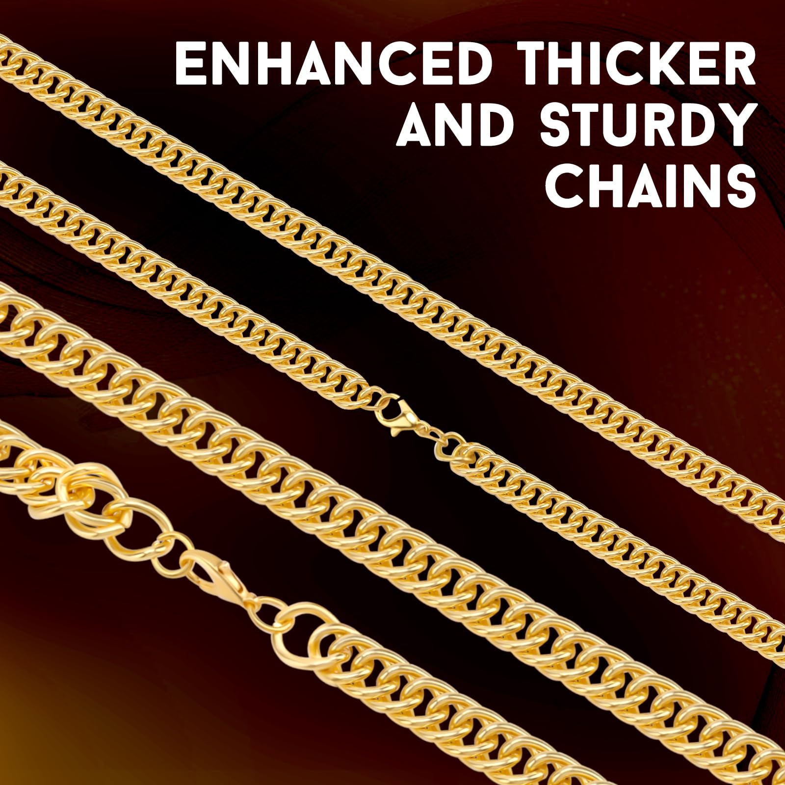 2PCS Money Chain Fake Gold Necklace: Big Money Dollar Sign Gold Chains Halloween Costume - Men Rapper Digger Hip Hop 70s 80s 90s Costume Accessories