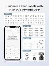 NIIMBOT B1 Bluetooth Label Maker Portable 2-Inch Waterproof Tapes Silver view 6