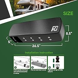 RVGUARD RV Tow Bar Cover, with Ventilation