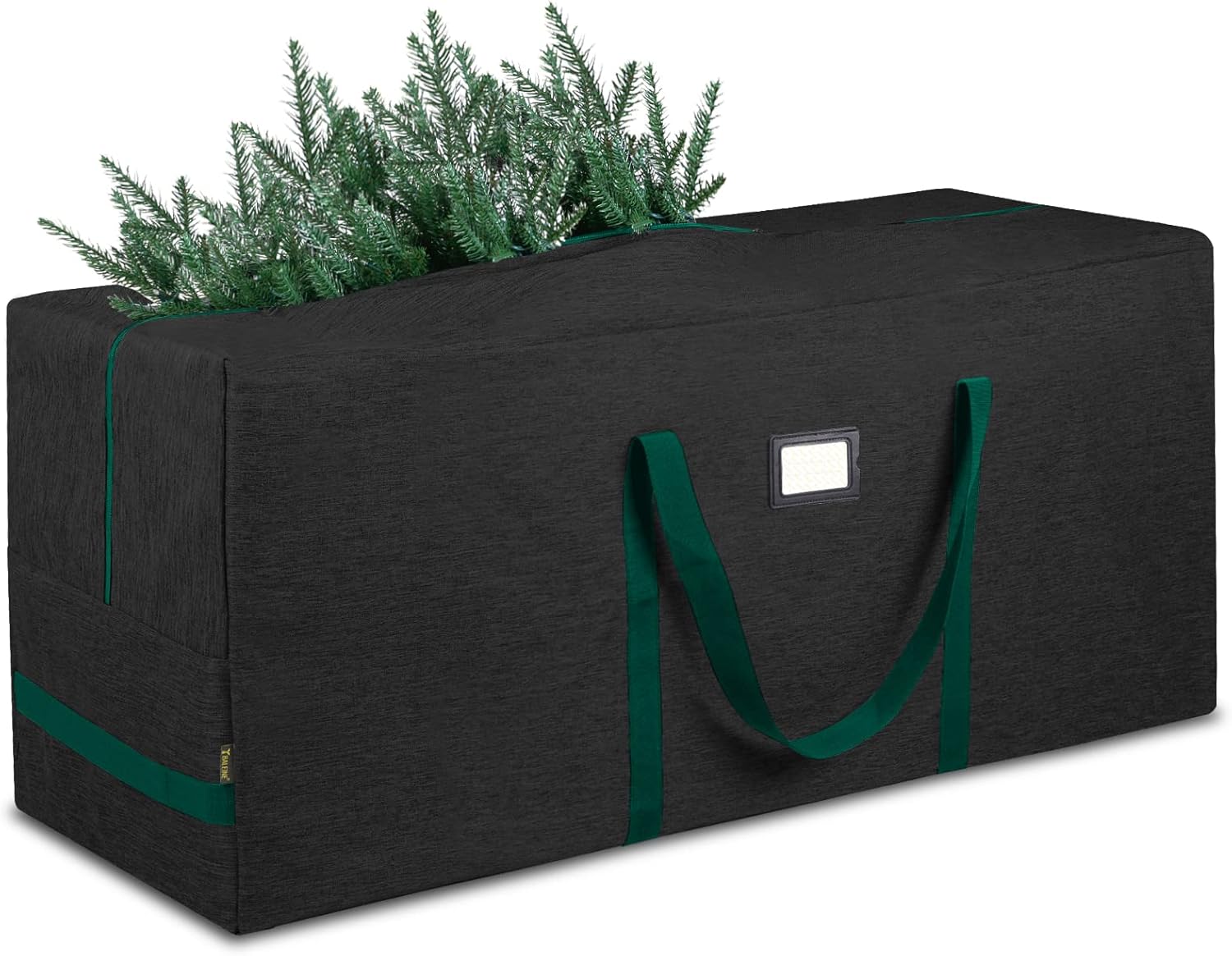 Holiday Décor Storage - BALEINE 7.5 ft Christmas Tree Storage Bag, Heavy Duty 900D Oxford Fabric with Reinforced Handles and Dual Zippers Wide Opening, Extra Large Storage Container for Trees and Decorations (Black)
