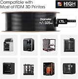 eSUN PLA+ Filament 1.75mm Black 1kg High Speed Dimensional +/-0.03mm view 4