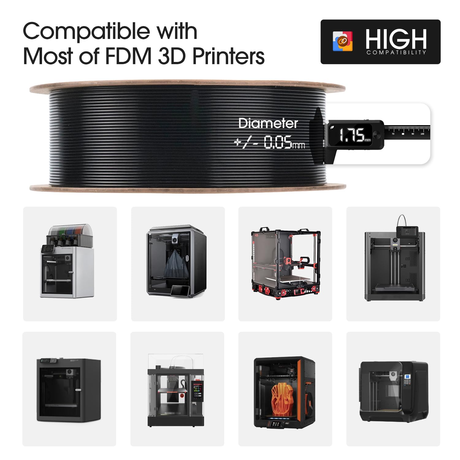 eSUN PLA+ Filament 1.75mm, PLA+HS Hochgeschwindigkeitsdruck 3D Drucker Filament Maßgenauigkeit +/- 0.03mm, 1KG Spule (2.2 LBS) Speedy PLA Plus Filament für High Speed Drucker,Gelb 4